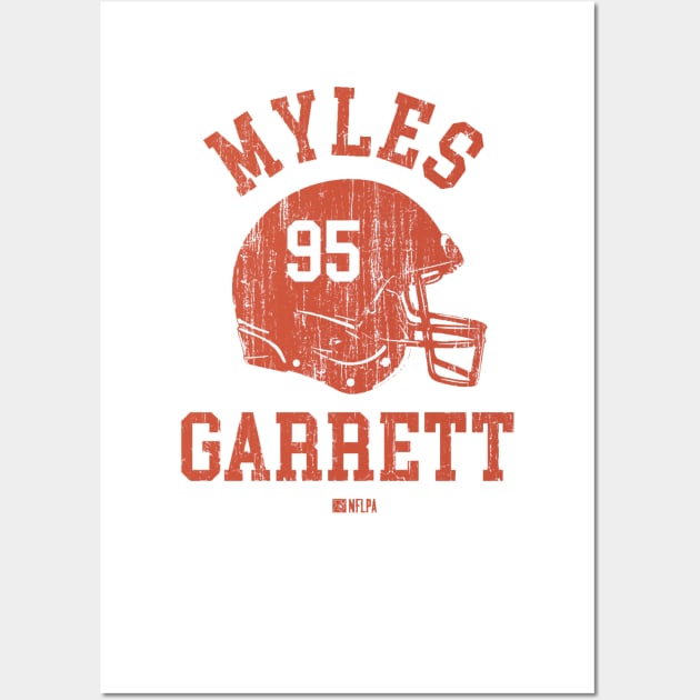 Myles Garrett Cleveland Helmet Font Wall Art by TodosRigatSot